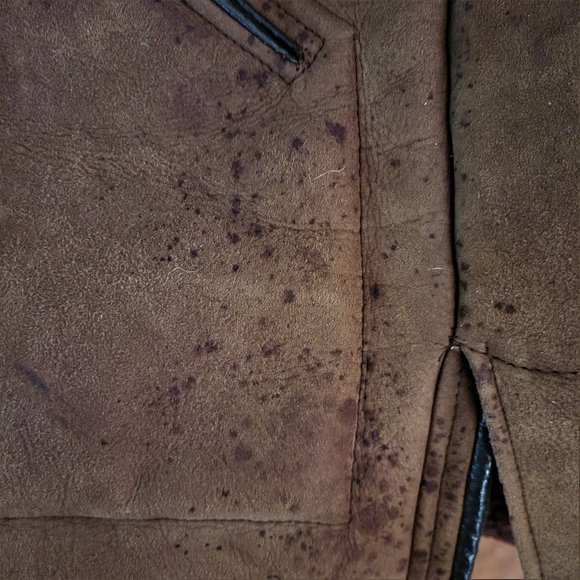 Genuine Brown Sheep Skin Shearling 3/4 Coat Please read - Picture 5 of 6